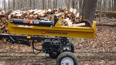 This log splitter makes you feel the power by splitting the wood. . Countyline 25 ton log splitter accessories